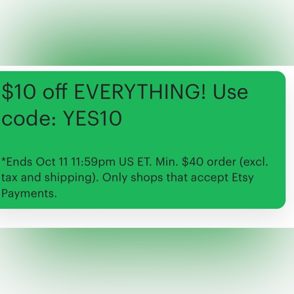 Sale on Etsy!